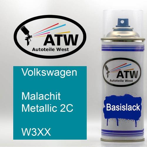 Volkswagen, Malachit Metallic 2C, W3XX: 400ml Sprühdose, von ATW Autoteile West.